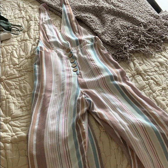 Linen Multicolor Jumpsuit - Picture 8 of 8